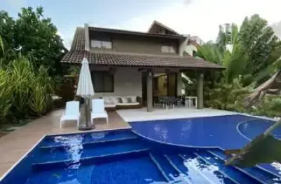 Casa mobiliada em muro alto beira mar em com 3 quartos e área de lazer privativa em ipojuca - pe