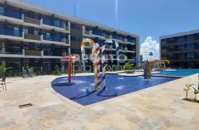 Flat mobiliado em muro alto: 1 quarto, 28m², lazer resort e próximo ao mar! ótimo investimento!