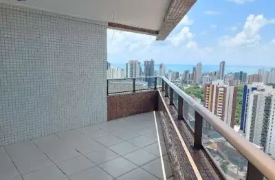 Amplo apartamento de 166m2 com 4 quartos, dce, ampla varanda e 3 garagens