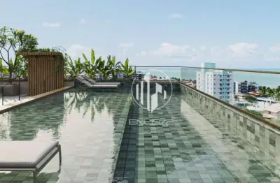 Apartamentos em resort à beira mar na praia de areia dourada