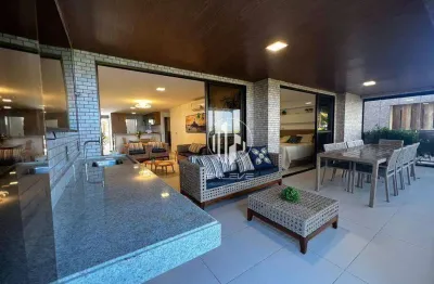 Apartamento pé na areia e vista definitiva com 3 suítes + dce
