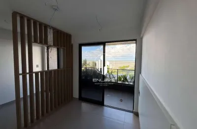 Apartamento projetado com 01 quarto + living à beira-mar do jardim oceania