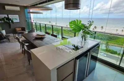 Dazur odebrecht | frente mar | torre plage (melhor) | 4 suítes com 242 m² | varanda gourmet integrada à sala | nascente total | 4 vagas