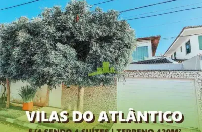 Casa 5/4 vilas do atlântico ; porteira fechada ; alameda