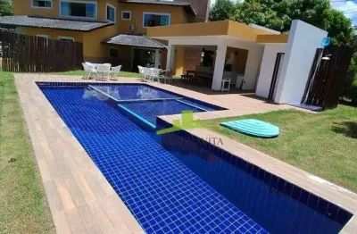 Casa de luxo em busca vida, 425m², 5 suítes, piscina, área gourmet e energia solar, 6 vagas. condomínio exclusivo. r$ 1.799.900,00