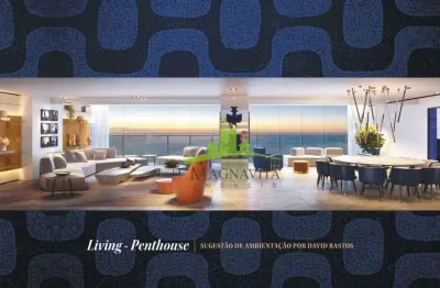 Apartamento penthouse à venda no nouvelle bossa, lançamento exclusivo, jaguaribe, 336,36m²,  6 quartos, 5 suítes, 02 closets sr. e sra. vista mar
