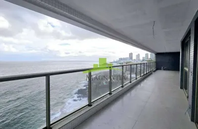 Apartamento de luxo à venda em ondina, salvador: 303m², 4 suítes, vista mar, alto padrão no undae ocean, com infraestrutura completa e acesso à praia