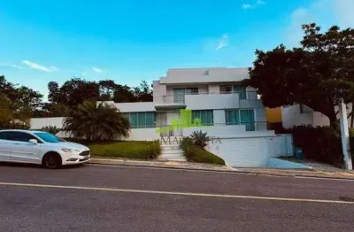 Casa à venda em alphaville salvador, 5 quartos, 4 suítes, master com closet, espaço gourmet climatizado, terreno 1.400m². localização exclusiva!