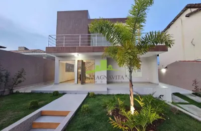 Casa à venda no condomínio intervilas, buraquinho, lauro de freitas, 4 suítes, piscina privativa, área gourmet, r$ 1.600.000,00