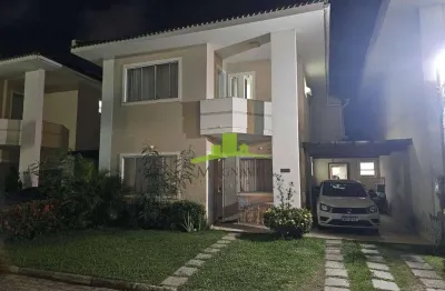 Casa à venda no condomínio villa di santorini, foz do joanes, buraquinho, 180m², 4 suítes, área gourmet, r$ 870.000,00
