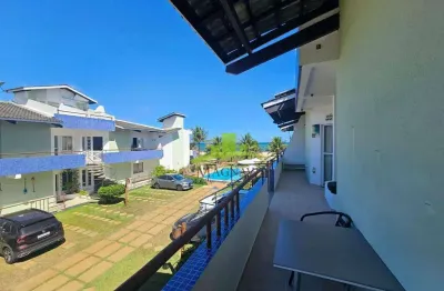 Apartamento à venda em itacimirim, lagoa ville, vista para o mar, pé na areia, 2 suítes, mobiliado, terraço privativo, r$ 750.000,00