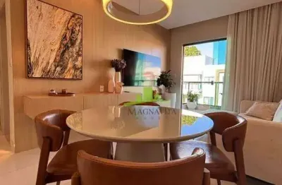 Belíssimo apartamento a venda em buraquinho, 68m², 2/4, 1 suíte, nascente total, finamente planejado, lauro de freitas r$ 580.000,00