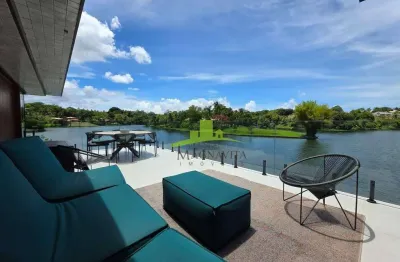Mansão exclusiva à venda no encontro das águas, 500m², 4 suítes, piscina de água salgada, vista para a lagoa. terreno 4.000m². r$ 12.000.000,00