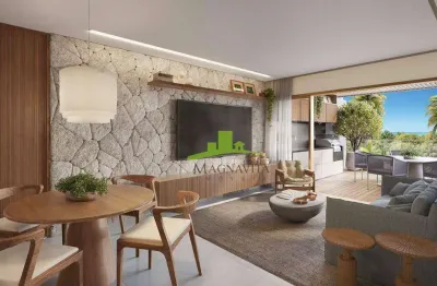 Apartamento à venda no maui boutique, imbassaí, 89m², 2 suítes, nascente, varanda gourmet, sustentabilidade, natureza, sofisticação e lazer completo!
