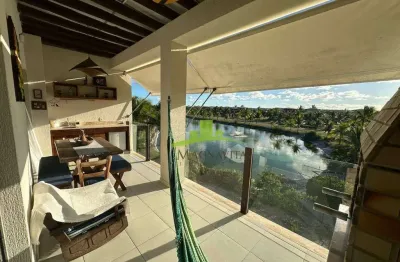 Apartamento à venda no iberostar praia do forte, 84m², 2 quartos (1 suíte), vista lago, varanda gourmet, mobiliado. lazer completo