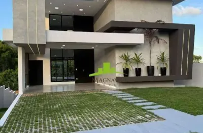 Casa triplex à venda no alphaville litoral norte 3, 280m² + 100m², 4 suítes com closet, piscina com raia, espaço cinema e jogos, carregador ev.