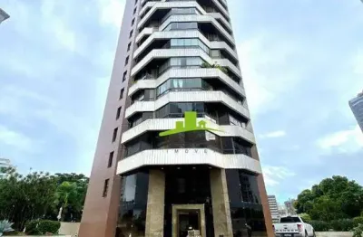 Mansão plínio moscoso. apartamento à venda no morro do gato, 364m², 4 quartos, 3 suítes, 2 dependências, 1 por andar, vista parcial mar. salvador