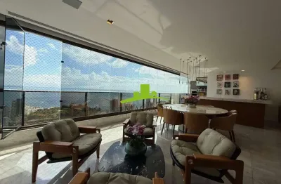 Mansão bahiano de tênis, apartamento de luxo à venda na graça, 3 suítes, 305m², projeto david bastos, 5 vagas, alto padrão com automação total. único!