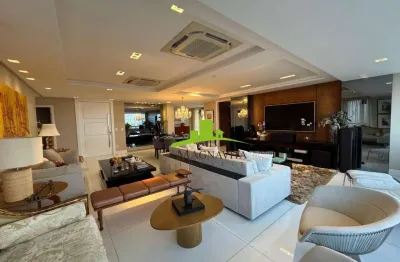 Loteamento aquarius. cobertura linear exclusiva à venda no aquarius, 328m², 3 suítes com closet, piscina privativa com vista mar, 6 vagas. alto padrão