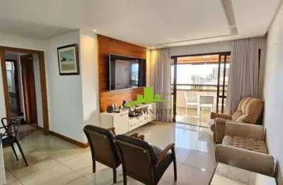 Pituba. apartamento à venda ed. tatti moreno 3 quartos, 2 suítes, 138m², vista mar, andar alto. 3 vagas. alto padrão. segurança. excelente localização