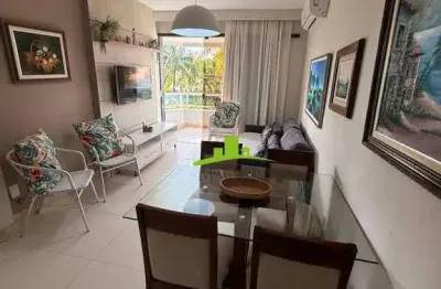 Vilas village. vilas do atlântico. apartamento village 1/4 alto luxo, 62m², nascente, vista mar, mobiliado, pé na areia, varanda ampla. lazer completo