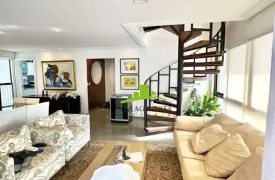 Mansão barão de loreto. cobertura duplex à venda na graça, 315m². piscina privativa, vista mar, mobiliada, alto padrão. 4 vagas. única e exclusiva!