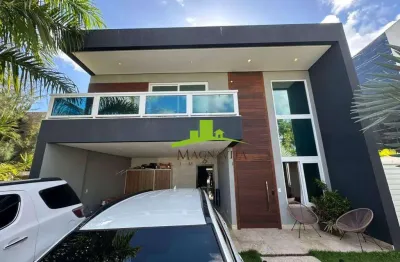 Alphaville ii. casa alto padrão à venda, 668m², 5 suítes, piscina com borda infinita, academia privativa, área gourmet, 7 vagas de garagem, segurança