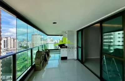 Caminho das árvores. apartamento à venda com 90m², 2 quartos, 1 suíte, varandão gourmet, nascente, andar alto, super ventilado, porcelanato, 2 vagas
