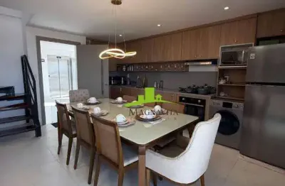 You vilas. cobertura duplex à venda ou locação em vilas do atlântico, 2 suítes, 135m², vista mar, porteira fechada, hidromassagem, alto padrão.