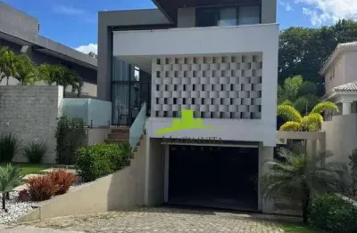 Alphaville salvador 1. casa nova à venda no residencial itapuã, 4 suítes, 500m², home, pé-direito duplo, alto padrão, 700m² terreno, piscina