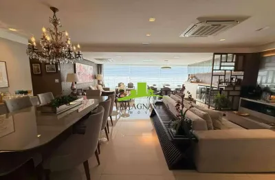 Horto barcelona. apartamento de luxo à venda, 204m², 3 suítes, 4 vagas, varanda gourmet, finamente decorado, projeto sonorizado, climatizado