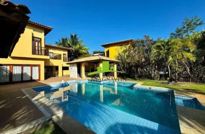 Quintas de sauípe. casa à venda 4 suítes, nascente, 424m², mobiliada, piscina, área gourmet com churrasqueira. porteira fechada. luxo e exclusividade!