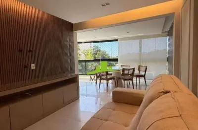 Alphaville salvador – apartamento 112m² à venda, nascente e ventilado, 3 quartos, 1 suíte com varanda, varanda gourmet, gabinete, 2 vagas, alto padrão