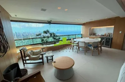 Terrazzo san lázzaro federação – apartamento 210m² à venda, 3 suítes master com closet, varanda gourmet, 4 vagas, alto padrão, nascente,vista mar