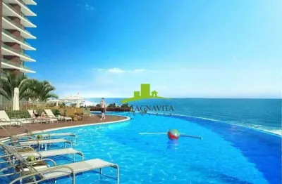 D’azur jaguaribe. apartamento alto luxo à venda, 237m², 3 suítes, 4 vagas, vista mar, automação, acabamento bege bahia, varanda integrada. 4 vagas