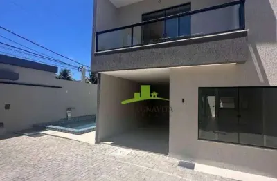 Casa alto padrão à venda, condomínio fechado. pitangueiras, 165m², 4 suítes, lavabo, varanda, porcelanato, piscina. área gourmet. r$ 650.000,00