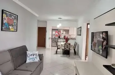 Apartamento mobiliado com varanda gourmet a 300m da praia na aviação