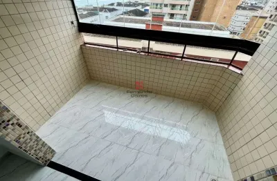 Apartamento frente rua 2 dorm 1 suíte com vista definitiva do mar na vila tupi