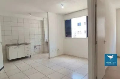 Alugo apartamento ao lado do shopping eusébio, condomínio novo com lazer completo, 42m2, 02 quartos, 01 suíte reversível, segundo andar, 01 vaga