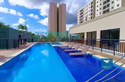 Apartamento novo pronto para morar na região do lago jacarey, andar alto varanda, nascente, 02 quartos, 02 banheiros, 51m2, 01 vaga e lazer completo