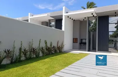 Últimas unidades! casa plana nova em rua sem saída próximo a avenida maestro lisboa com vista para a lagoa, varanda gourmet, 03 suítes, sala com pé direito alto, cozinha integrada, 02 vagas