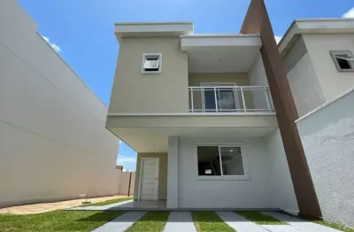Casa duplex / sobrado nova com amplo terreno em rua sem saída no centro do eusébio, 04 suítes, 155m2, lote 226m2, 04 vagas