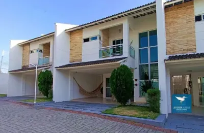 Casa em condomínio com energia solar, varanda gourmet, móveis projetados, próximo ao shopping eusébio open mall, 03 suítes (amplo closet feito em uma das suítes), 140m2, 02 vagas. lazer completo