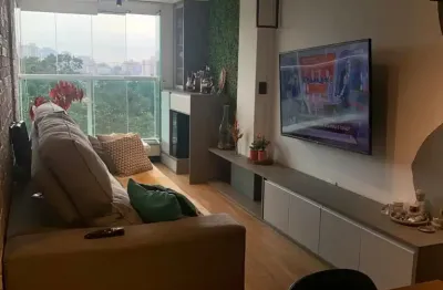 Apartamento com varanda e semi mobiliado a venda/permuta em santo andré-campestre