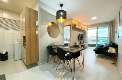 Apartamento quarto e sala totalmente mobiliado e decorado bem pertinho da praia