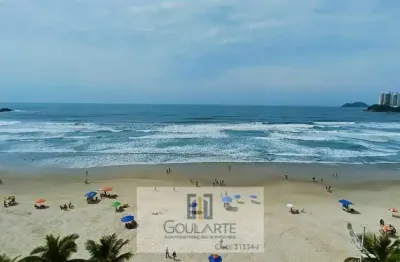 Apartamento alto padrão com 2 suítes + suíte de serviço, sacada vista total do mar na praia da pitangueiras-guarujá/sp.
