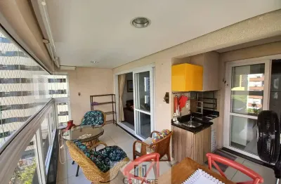 Apartamento com sacada gourmet, 3 dormitórios sendo 1 suíte, lazer completo no condomínio, pitangueiras-guarujá/sp