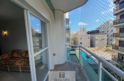 Apartamento padrão com sacada, 3 dormitórios sendo 2 suítes, lado praia enseada-guarujá/sp.