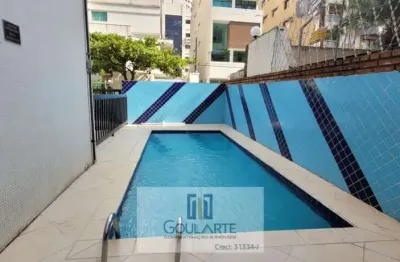 Apartamento  com 3 dormitórios sendo 1 suíte, área de lazer no condomínio, à menos de 200 metros do mar, no lado praia enseada-guarujá/sp