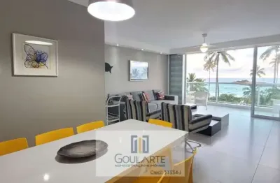 Apartamento alto padrão frente mar, 3 dormitórios sendo 1 suíte, 'vista total mar' - pitangueiras - guarujá/sp.